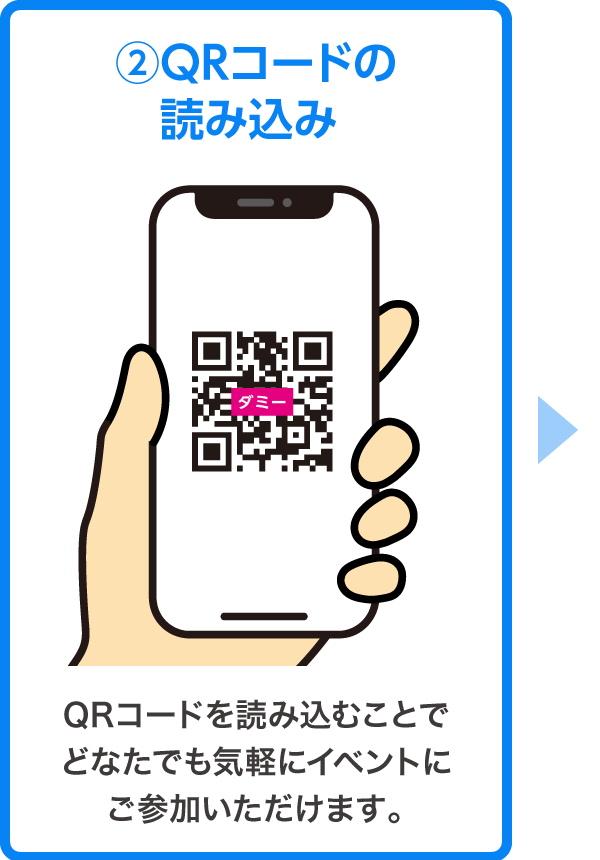 ②QRコードの読み込み